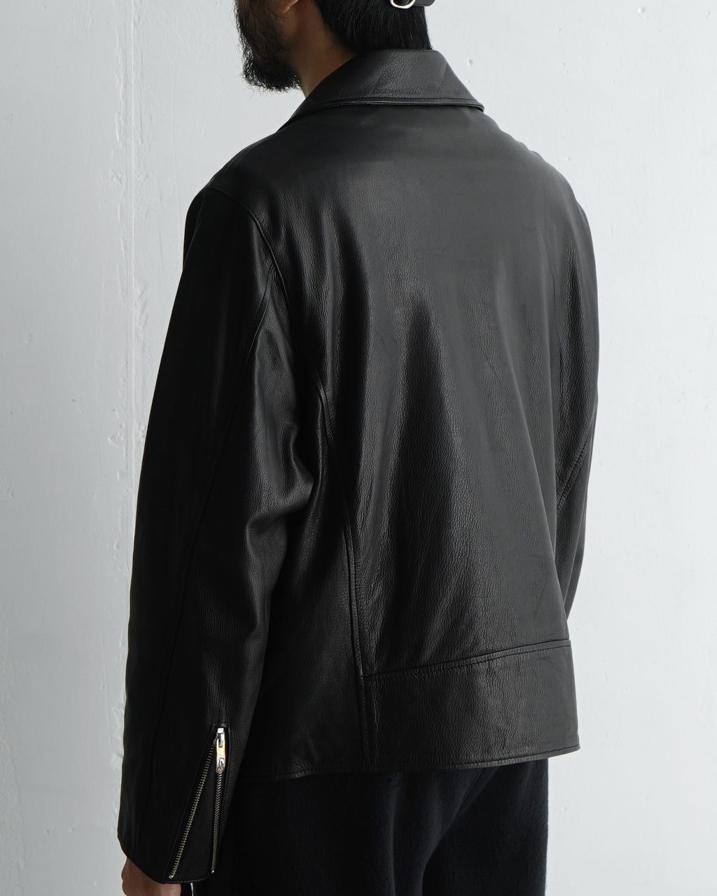ピーシー レザー ライダース ジャケット ダブル PC RIDERS JACKET W/LOVE & PEACE SILVER レザー 牛革 PC-017-1962