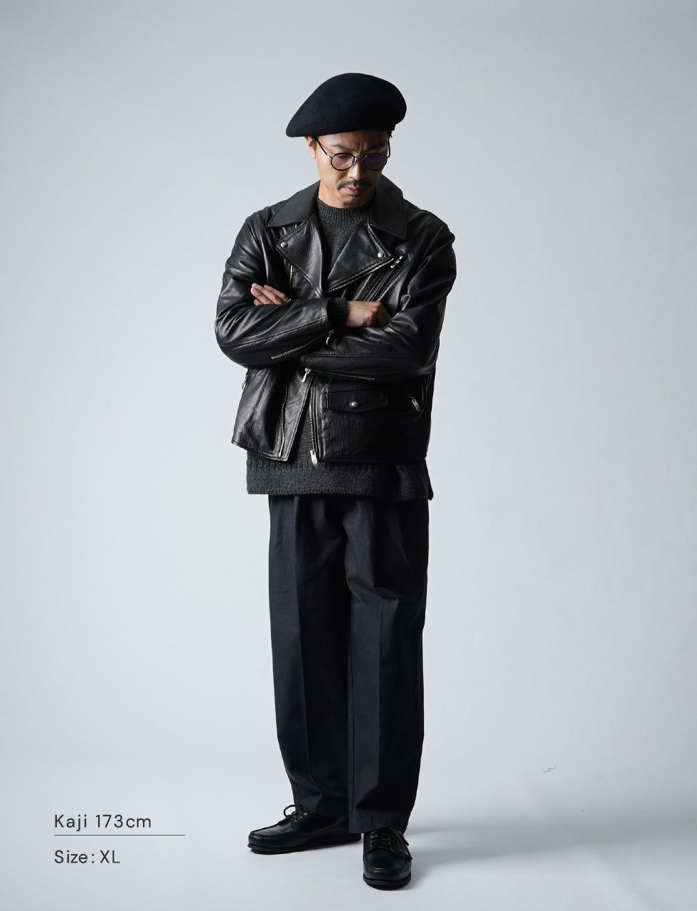 ピーシー レザー ライダース ジャケット PC RIDERS JACKET W/LOVE&PEACE SILVER レザー 牛革 23AWモデル PC-017-1962