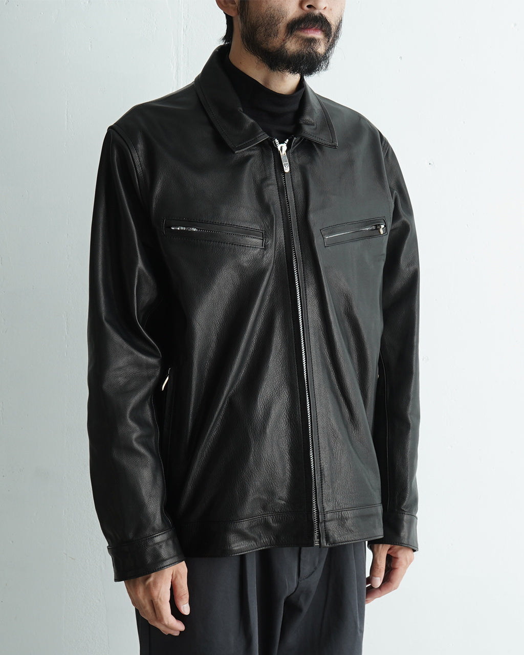 ピーシー シングル ライダース ジャケット ウィズ ラブ アンド ピース シルバー PC SINGLE RIDERS JACKET W LOVE & PEACE SILVER レザー 牛革 PC-017-2413