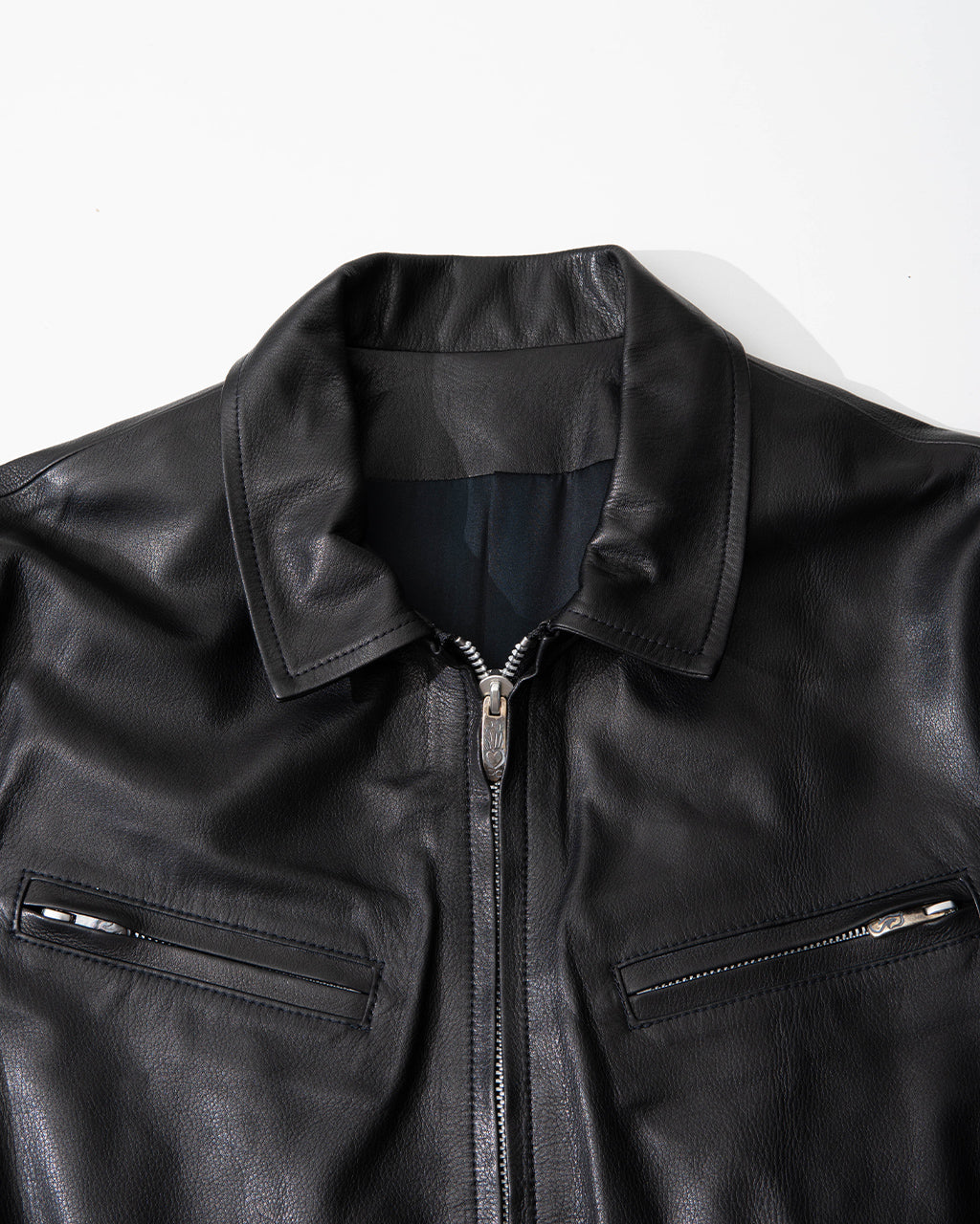 ピーシー シングル ライダース ジャケット ウィズ ラブ アンド ピース シルバー PC SINGLE RIDERS JACKET W LOVE & PEACE SILVER レザー 牛革 PC-017-2413