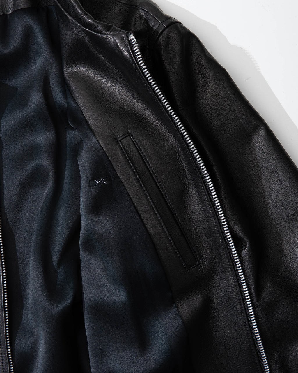 ピーシー シングル ライダース ジャケット ウィズ ラブ アンド ピース シルバー PC SINGLE RIDERS JACKET W LOVE & PEACE SILVER レザー 牛革 PC-017-2413