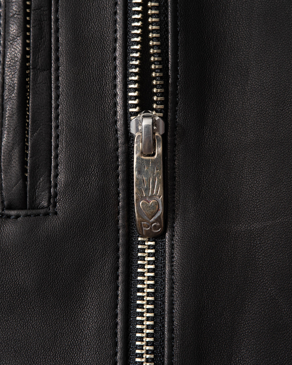 LEATHER RIDERS JACKET II W/LOVE & PEACE SILVER (ENTREFINO) PC-017-2981