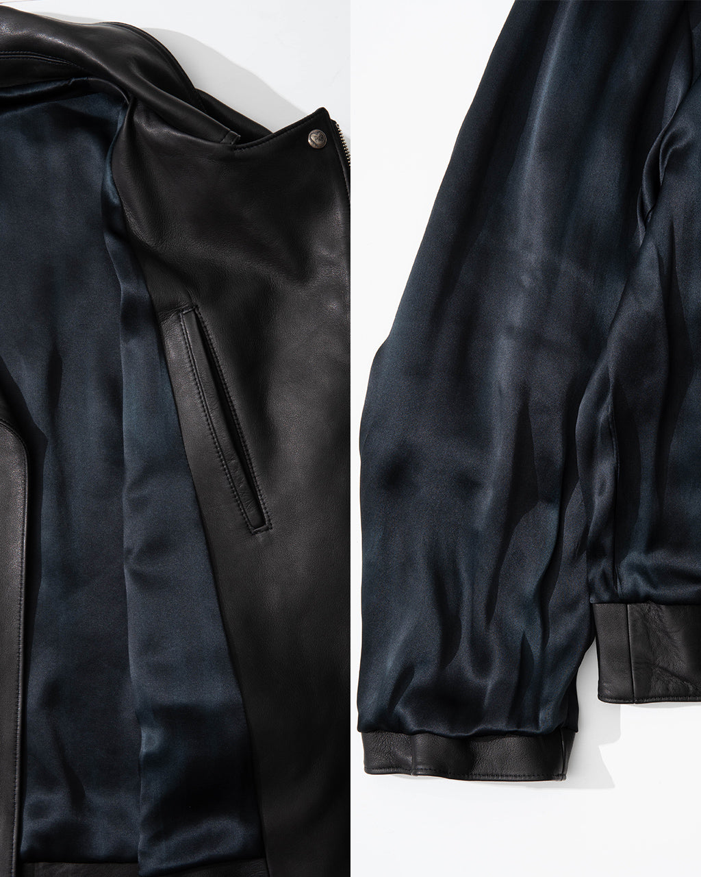 レザー ライダース ジャケット エントルフィーノ LEATHER RIDERS JACKET II W/LOVE & PEACE SILVER (ENTREFINO) 羊革 PC-017-2981