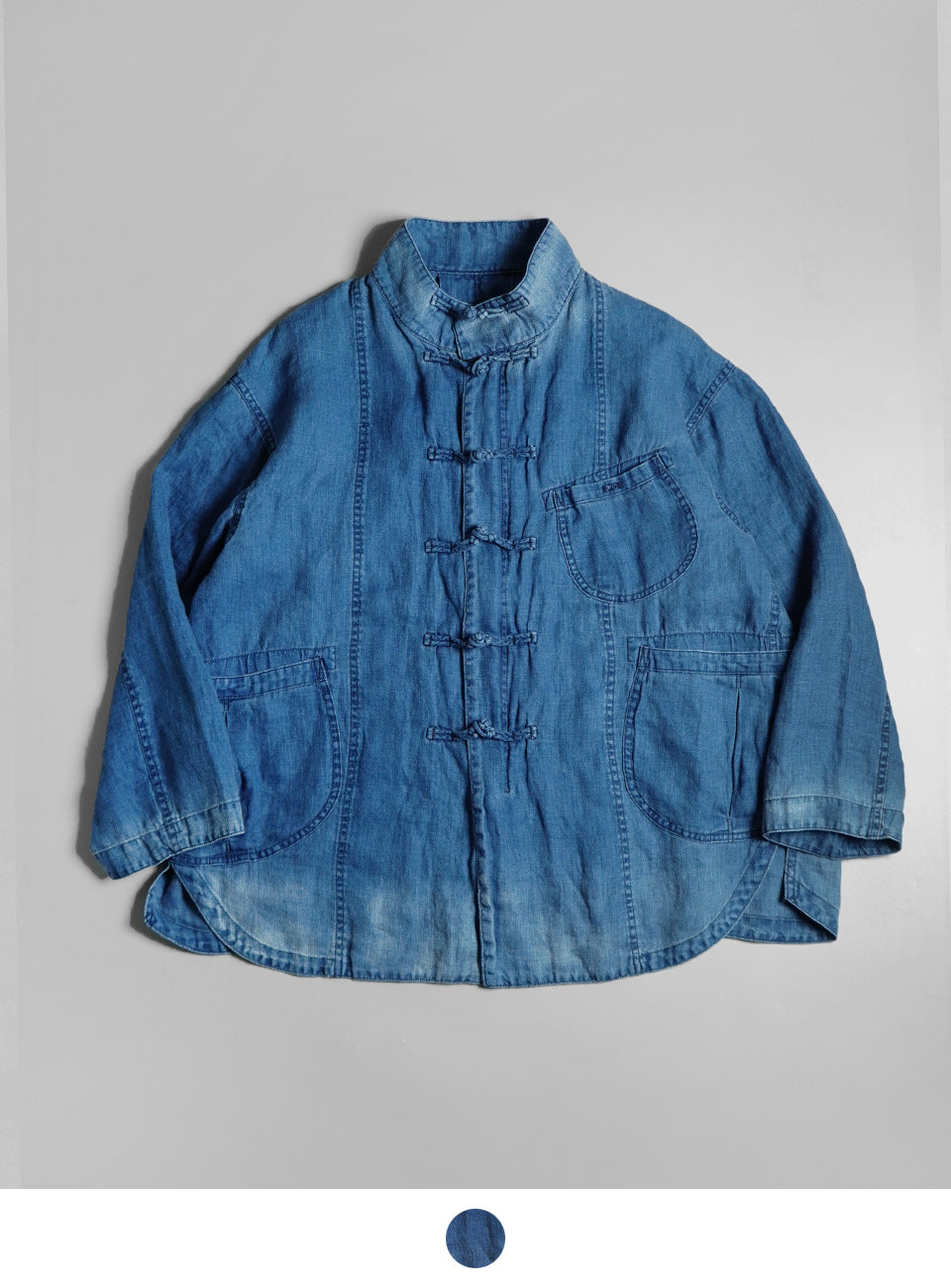 PORTER CLASSIC ポータークラシック インディゴ リネン チャイニーズ ジャケット INDIGO LINEN CHINESE JACKET 麻 PC-021-2673【送料無料】正規取扱店