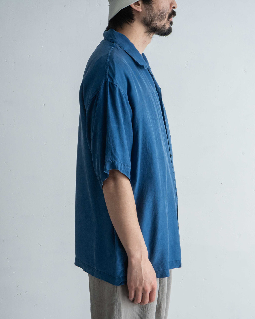 PORTER CLASSIC ポータークラシック オープンカラーシャツ 開襟 半袖 シルク H/W INDIGO SILK SHIRT PC-024-3337【送料無料】