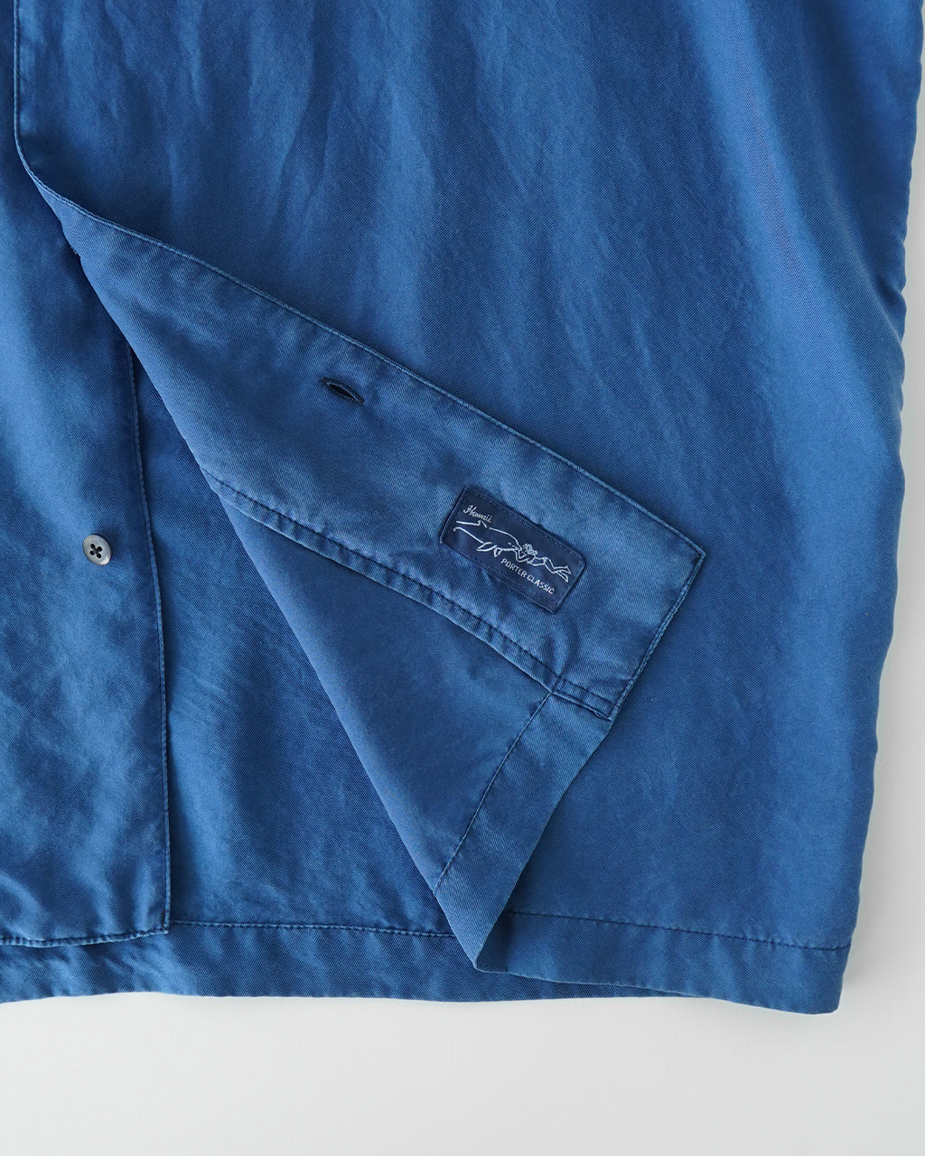 PORTER CLASSIC ポータークラシック オープンカラーシャツ 開襟 半袖 シルク H/W INDIGO SILK SHIRT PC-024-3337【送料無料】