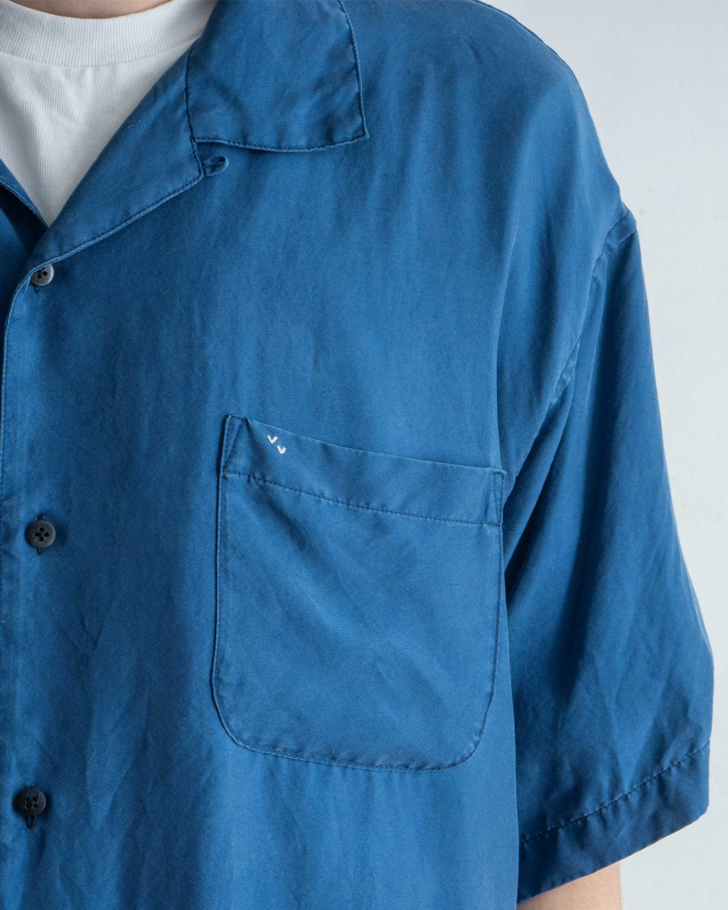 PORTER CLASSIC ポータークラシック オープンカラーシャツ 開襟 半袖 シルク H/W INDIGO SILK SHIRT PC-024-3337【送料無料】