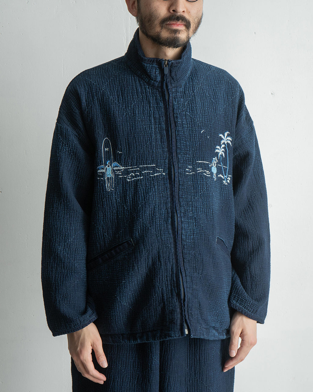 ジップアップジャケット アウター NEW SASHIKO LIGHT OLD HAWAII ZIP UP JACKET PC-059-3186