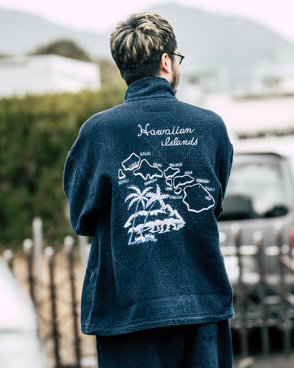 ジップアップジャケット アウター NEW SASHIKO LIGHT OLD HAWAII ZIP UP JACKET PC-059-3186