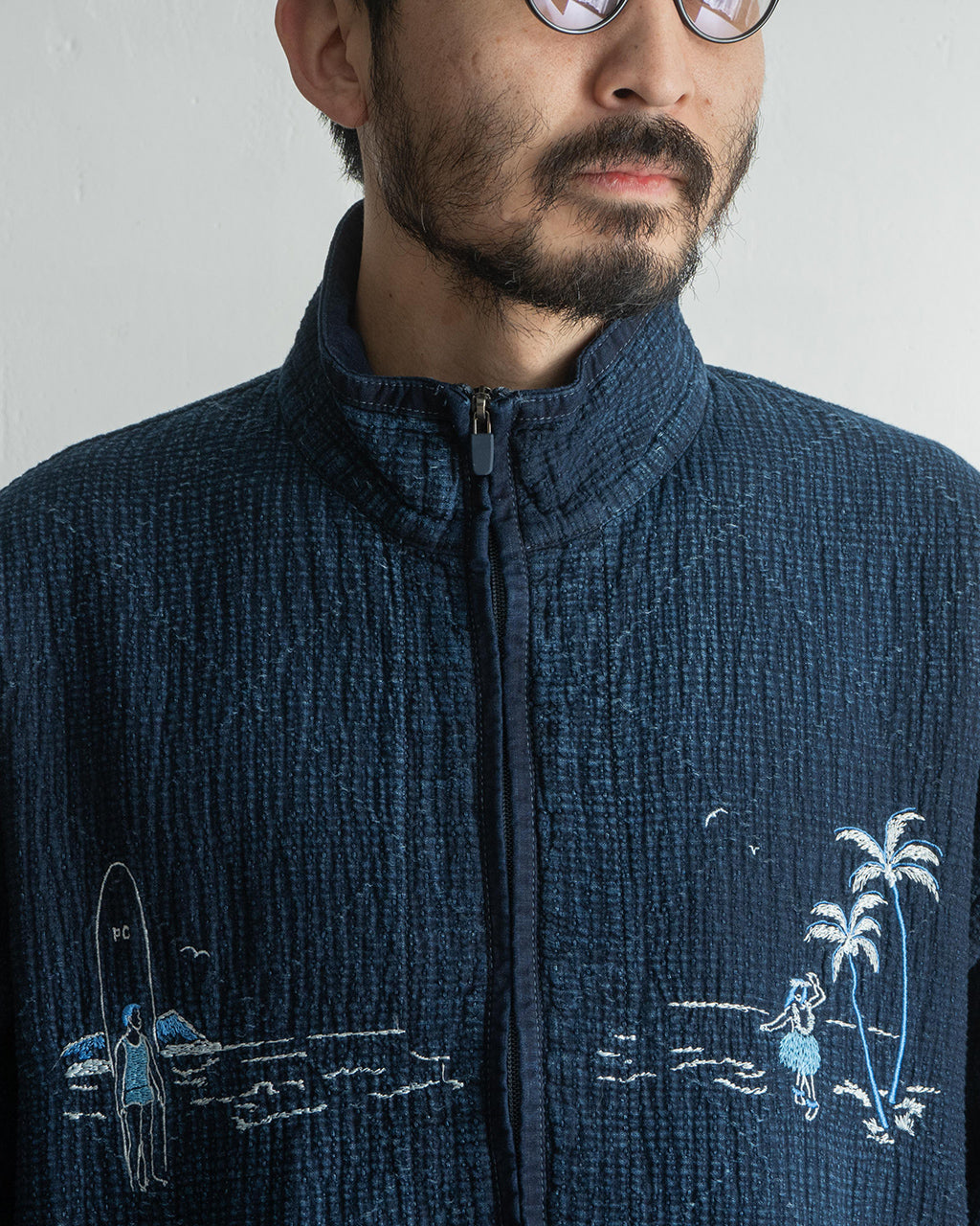 ジップアップジャケット アウター NEW SASHIKO LIGHT OLD HAWAII ZIP UP JACKET PC-059-3186