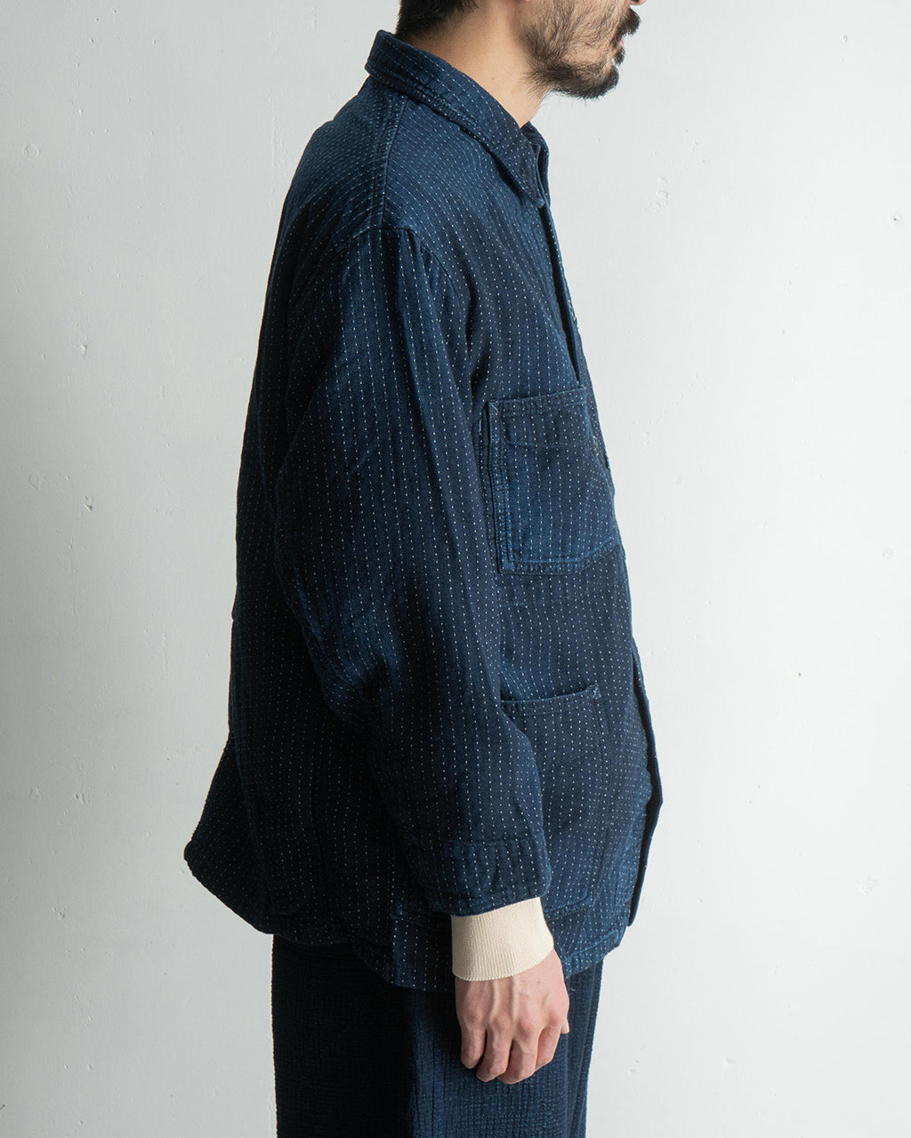 カバーオール 刺し子 ストライプ アウター SASHIKO STRIPE COVERALLS WATCH CHAIN ITEM PC-059-3188【正規取扱店】