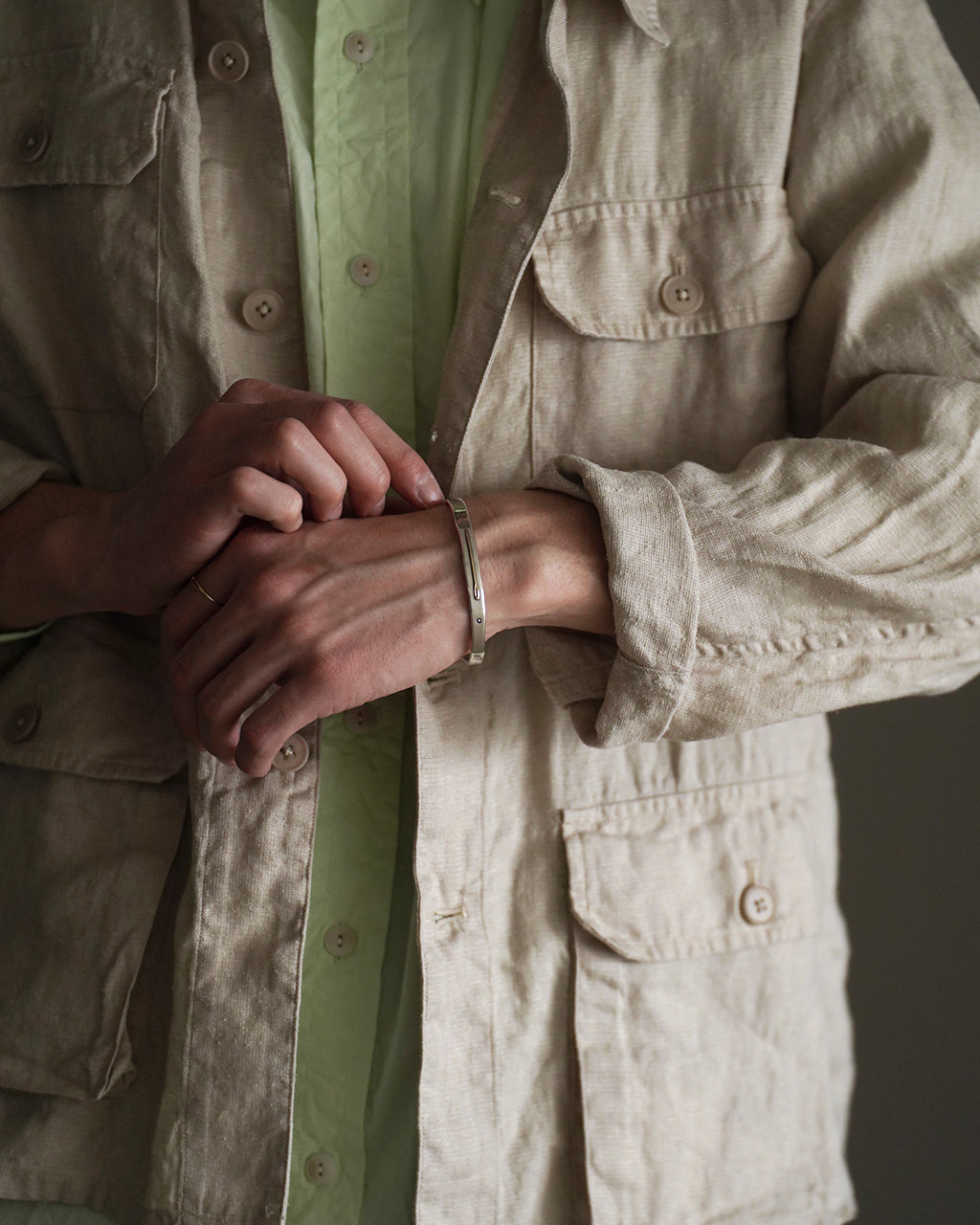 NEEDLE BANGLE 18K GOLD×SILVER925 PC-011-1121