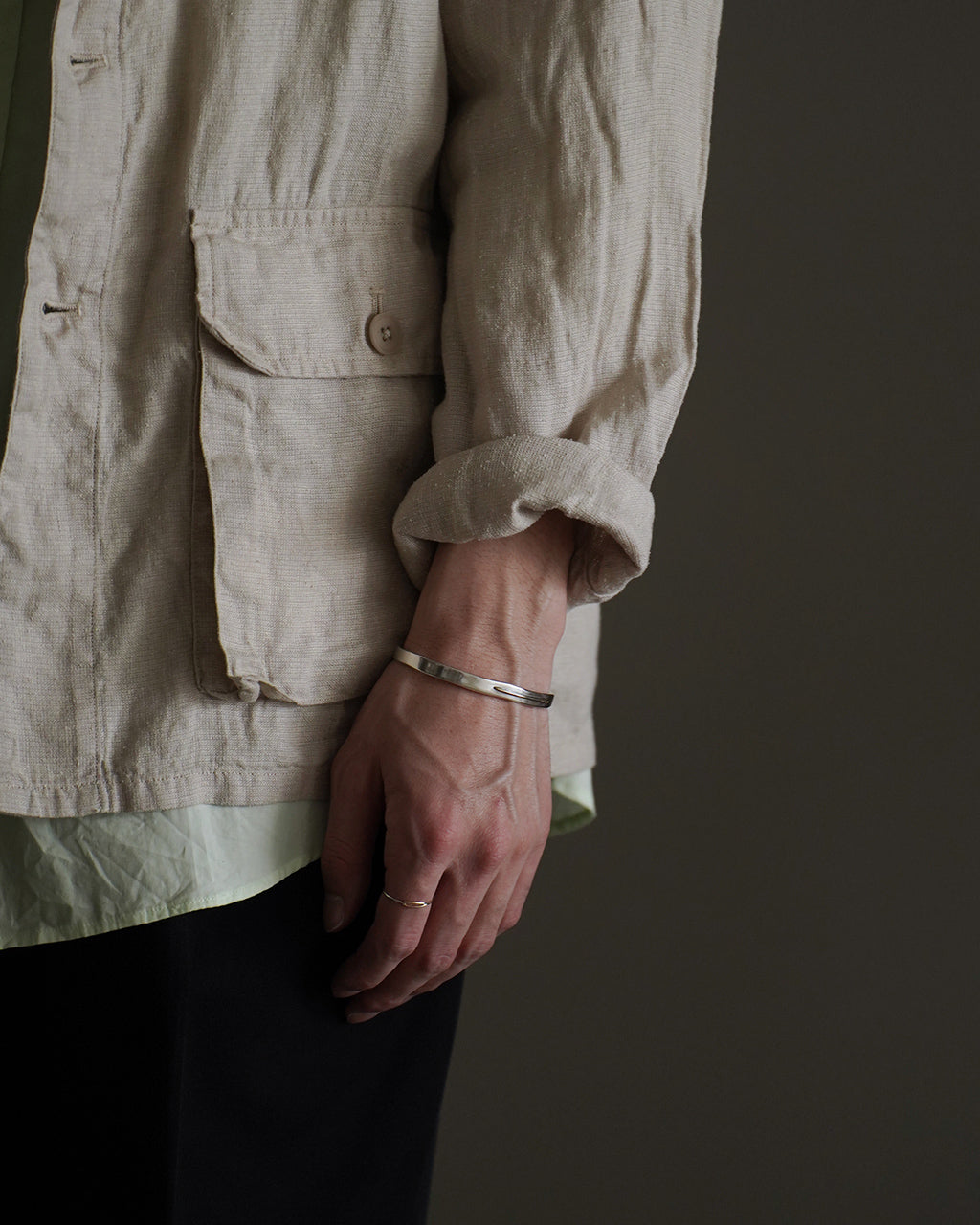 NEEDLE BANGLE 18K GOLD×SILVER925 PC-011-1121