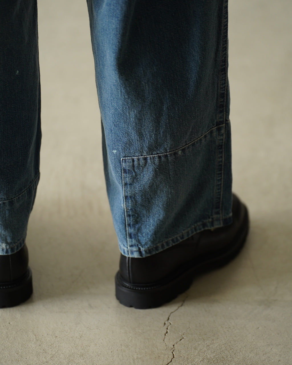PORTER CLASSIC BREAKFAST DENIM FATTY PANTS PC-005-3850 デニム ワイドテーパードパンツ ブルー|Crouka(クローカ)