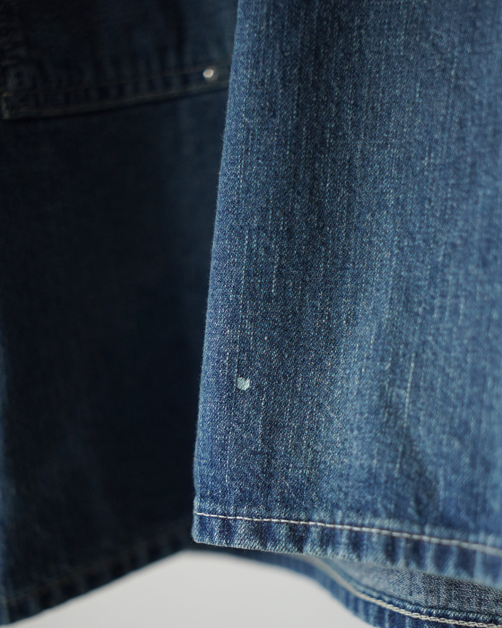 PORTER CLASSIC BREAKFAST DENIM PRISONER SHIRTS W/LOVE&PEACE SILVER CUSTOM PC-005-3849 デニム プルオーバーシャツ|Crouka(クローカ)