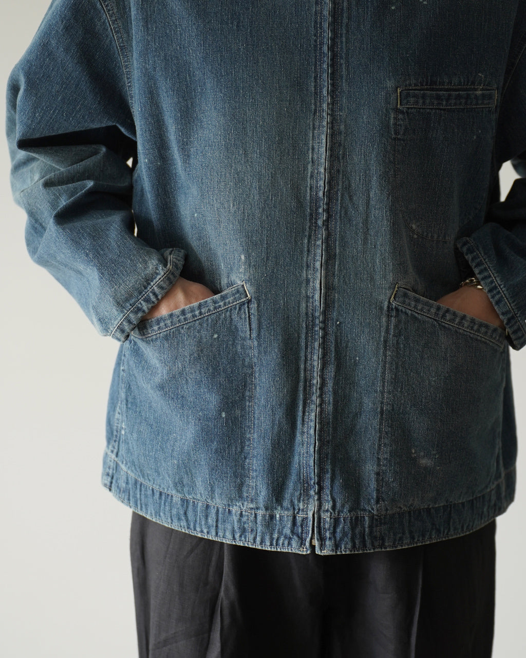 PORTER CLASSIC BREAKFAST DENIM ZIP UP JACKET PC-005-3847 デニム ジップアップジャケット ブルー|Crouka(クローカ)