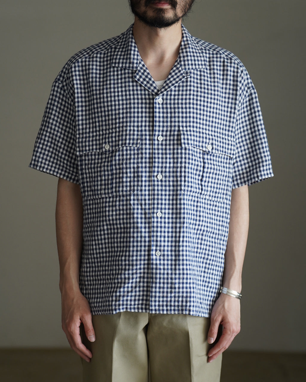 PORTER CLASSIC KEROUAC LINEN GINGHAM CHECK SHIRT PC-016-3979 リネン ギンガムチェックシャツ|Crouka(クローカ)