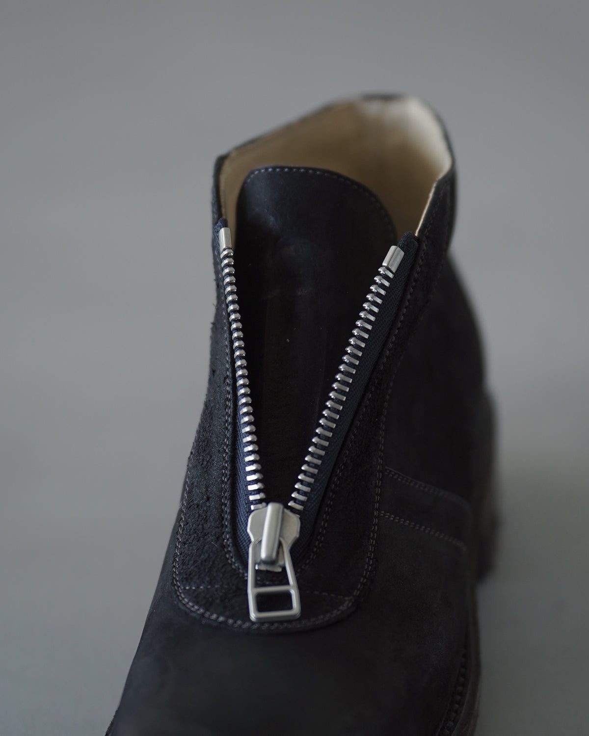Box Toe Center Zip - Horse Nuback