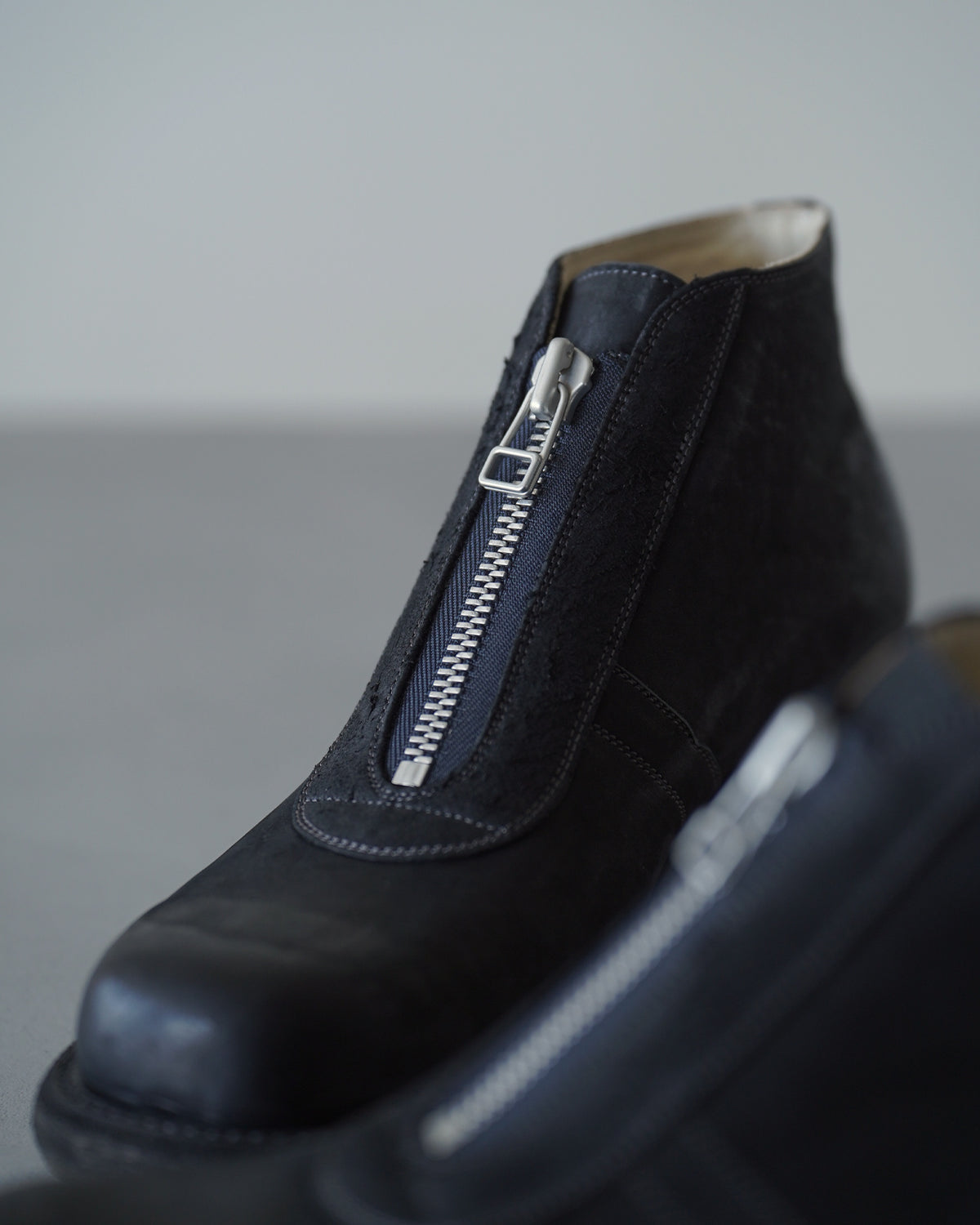 Box Toe Center Zip - Horse Nuback