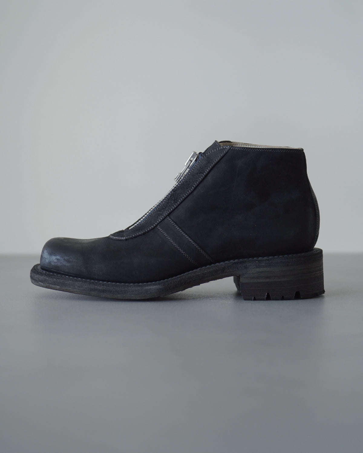 Box Toe Center Zip - Horse Nuback