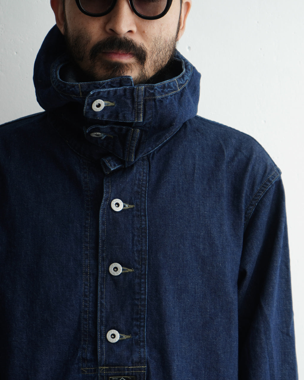 【SALE!30%OFF】POSTOVERALLS ポストオーバーオールズ ネイビー パーカー NAVY PARKA ブルー デニム 1105【送料無料】