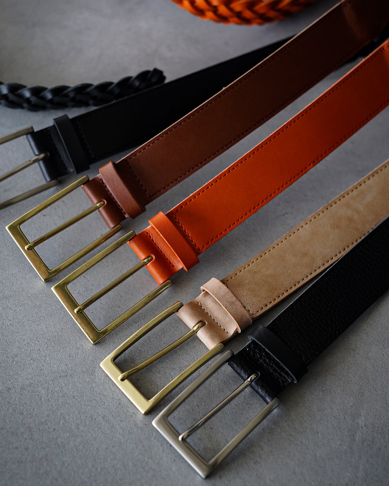 Post Production Mesh-Belt メッシュベルト レザー編み|Crouka(クローカ)