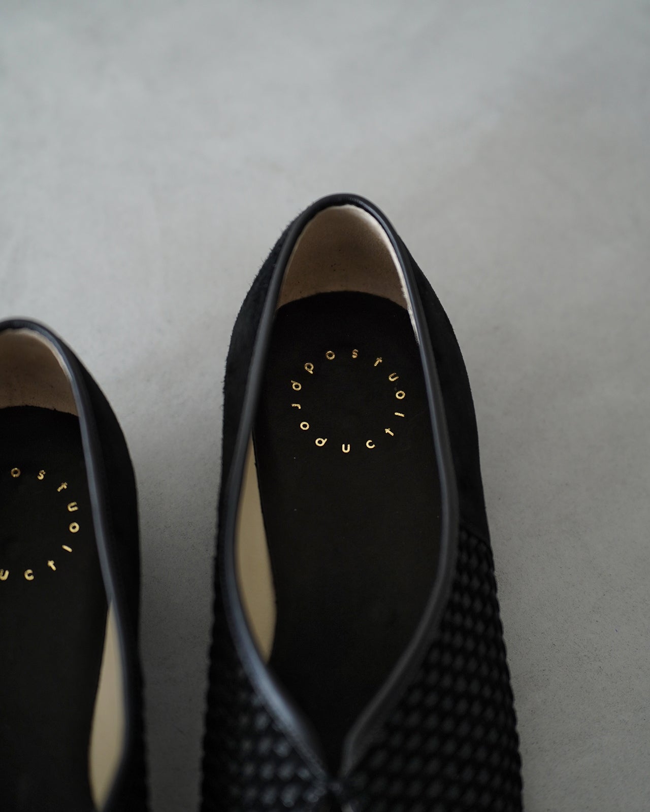 Tear Pumps - "Mesh"Goat Suede