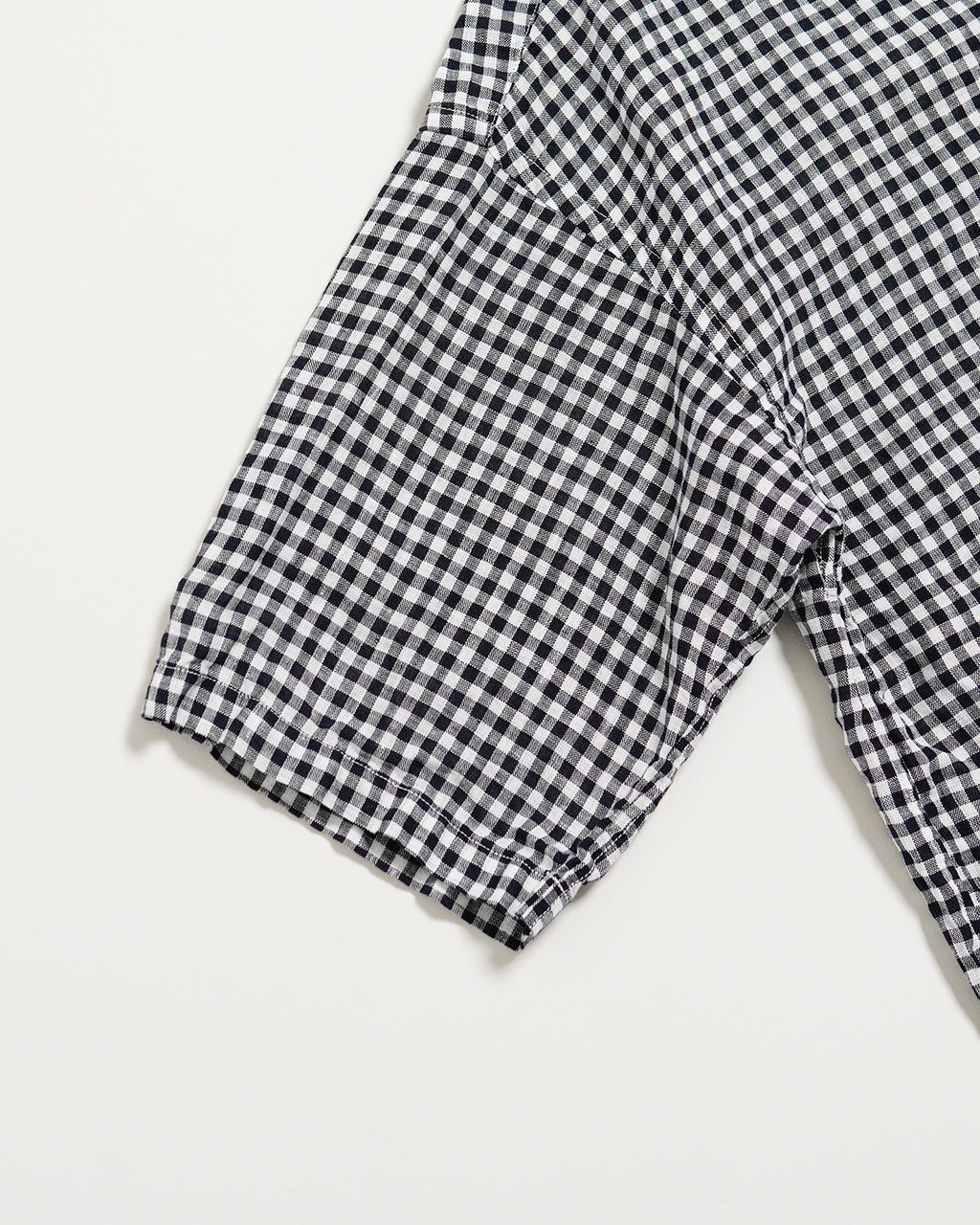 【SALE!20%OFF】prit プリット 5分袖 レギュラーカラーシャツ 60/1フレンチリネン ギンガムチェック ワイド ドロップショルダー P81549【送料無料】