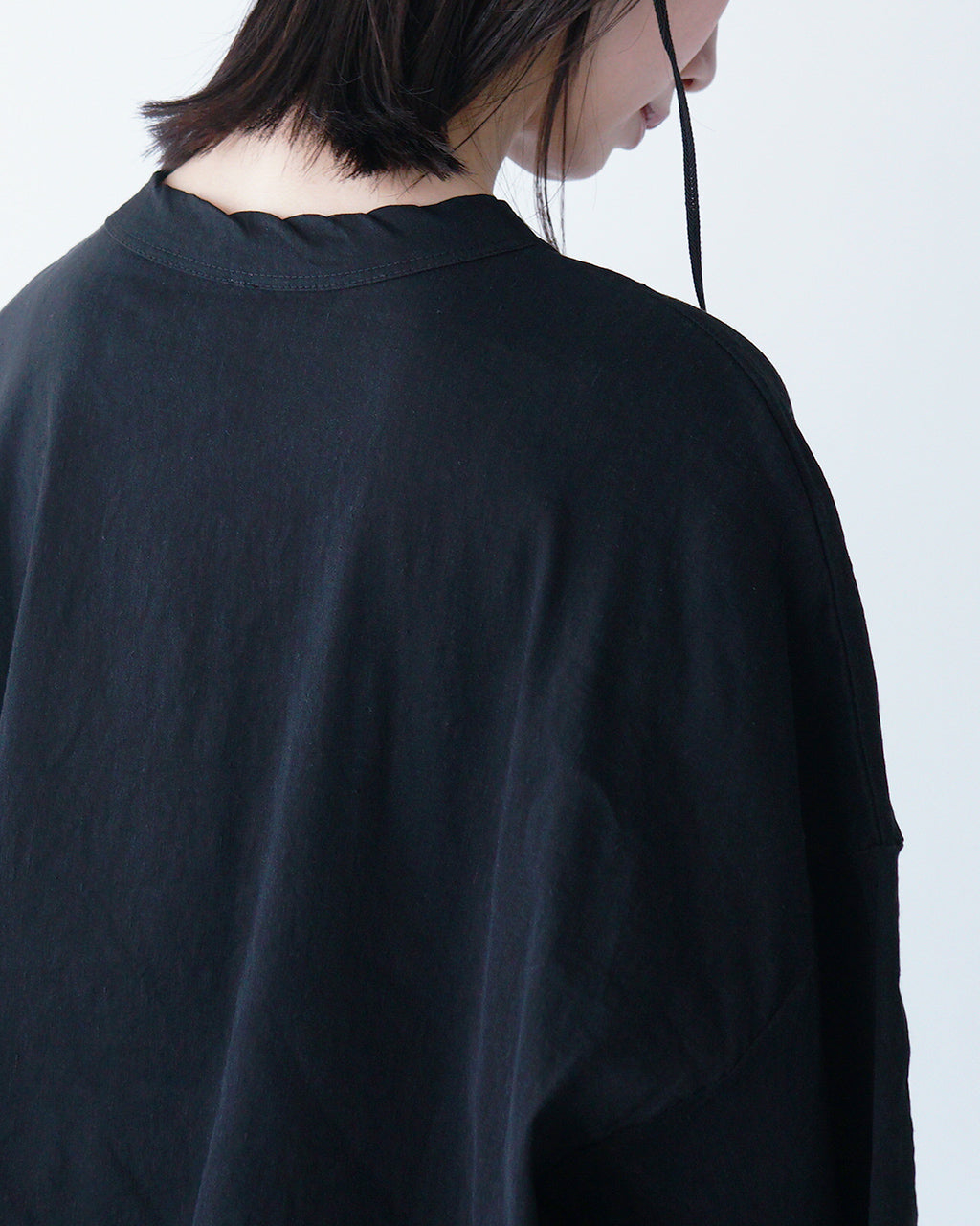 prit プリット 7分袖Tシャツ カットソー リネンレーヨンストレッチ 7分袖裾ヒモプルオーバー P91508【送料無料】