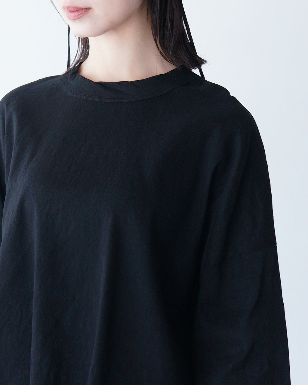 prit プリット 7分袖Tシャツ カットソー リネンレーヨンストレッチ 7分袖裾ヒモプルオーバー P91508【送料無料】