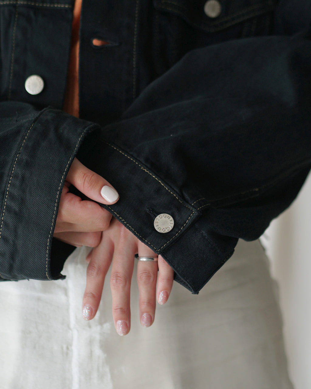 QUIITO PT DENIM SHORT JACKET BLACK Q25A-J021BK