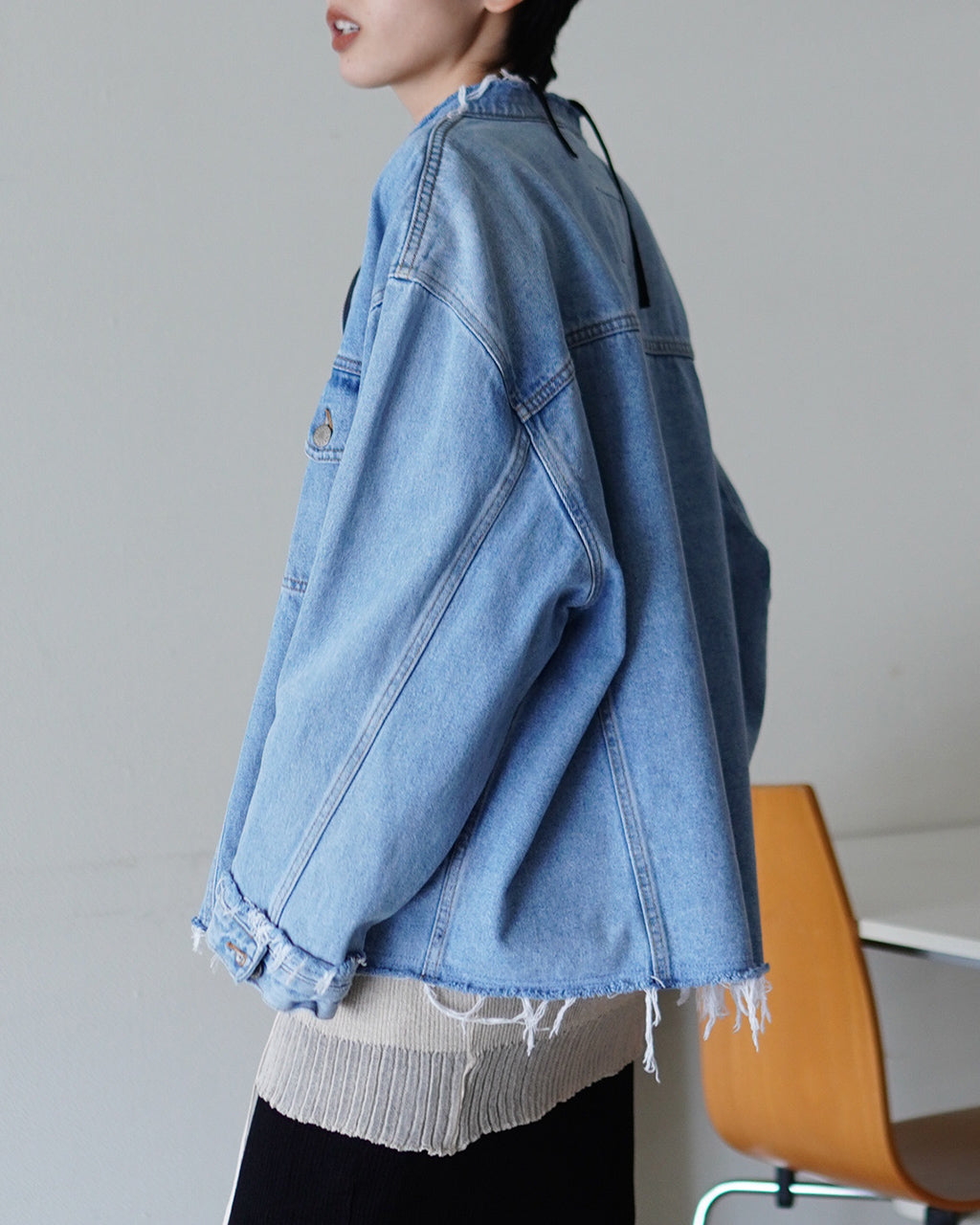 QUIITO ZIP BIG DENIM JACKET Q25A-J056