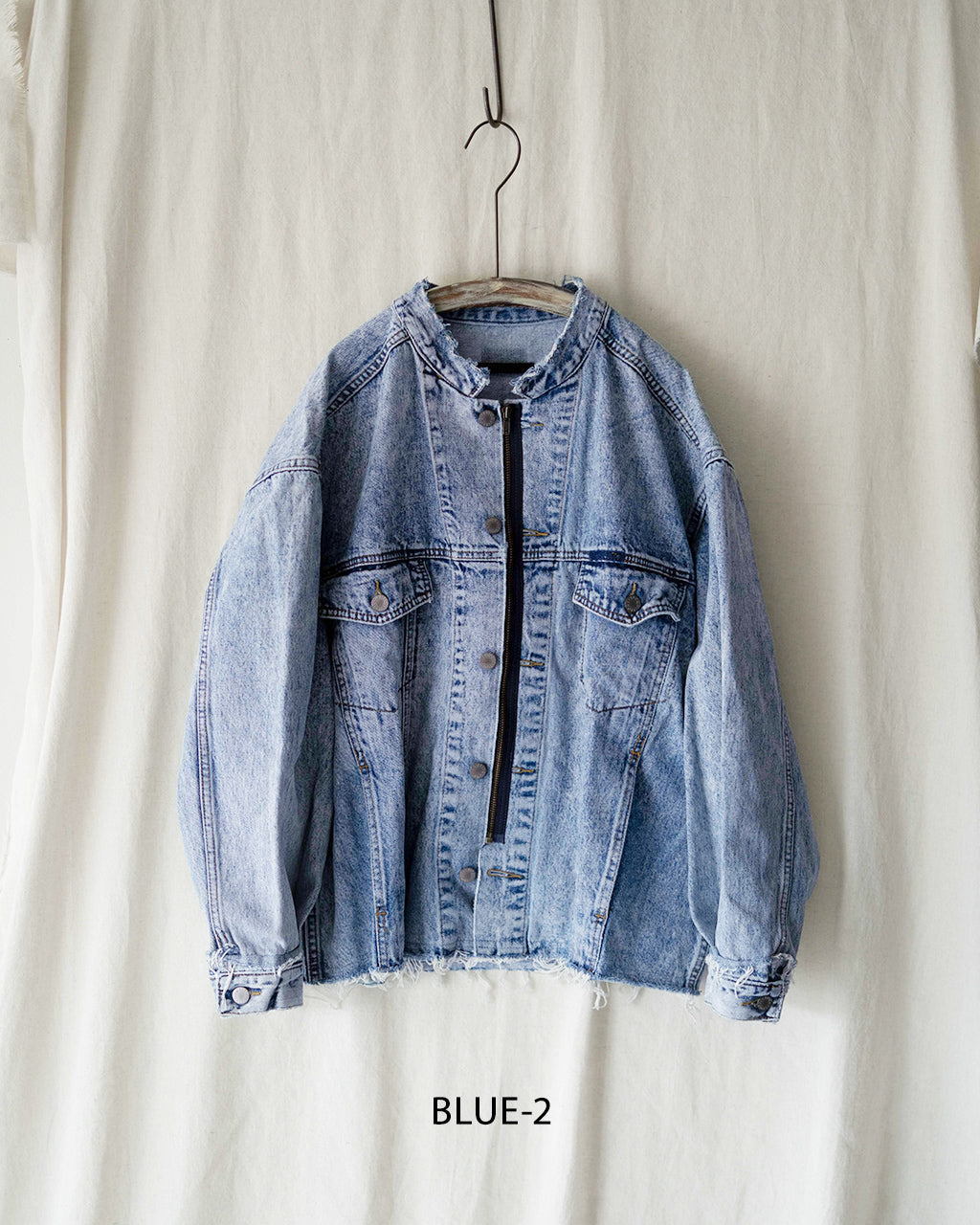 QUIITO ZIP BIG DENIM JACKET Q25A-J056