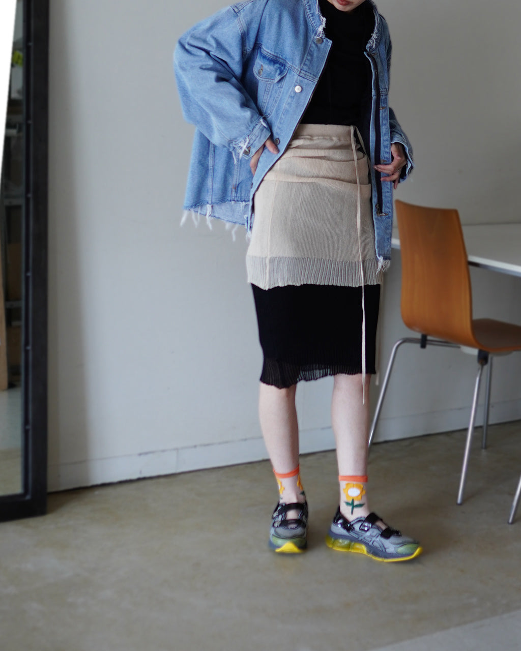 ZIP BIG DENIM JACKET Q25A-J056