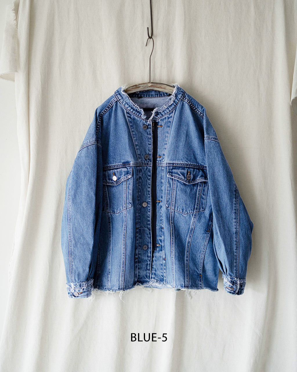 QUIITO ZIP BIG DENIM JACKET Q25A-J056
