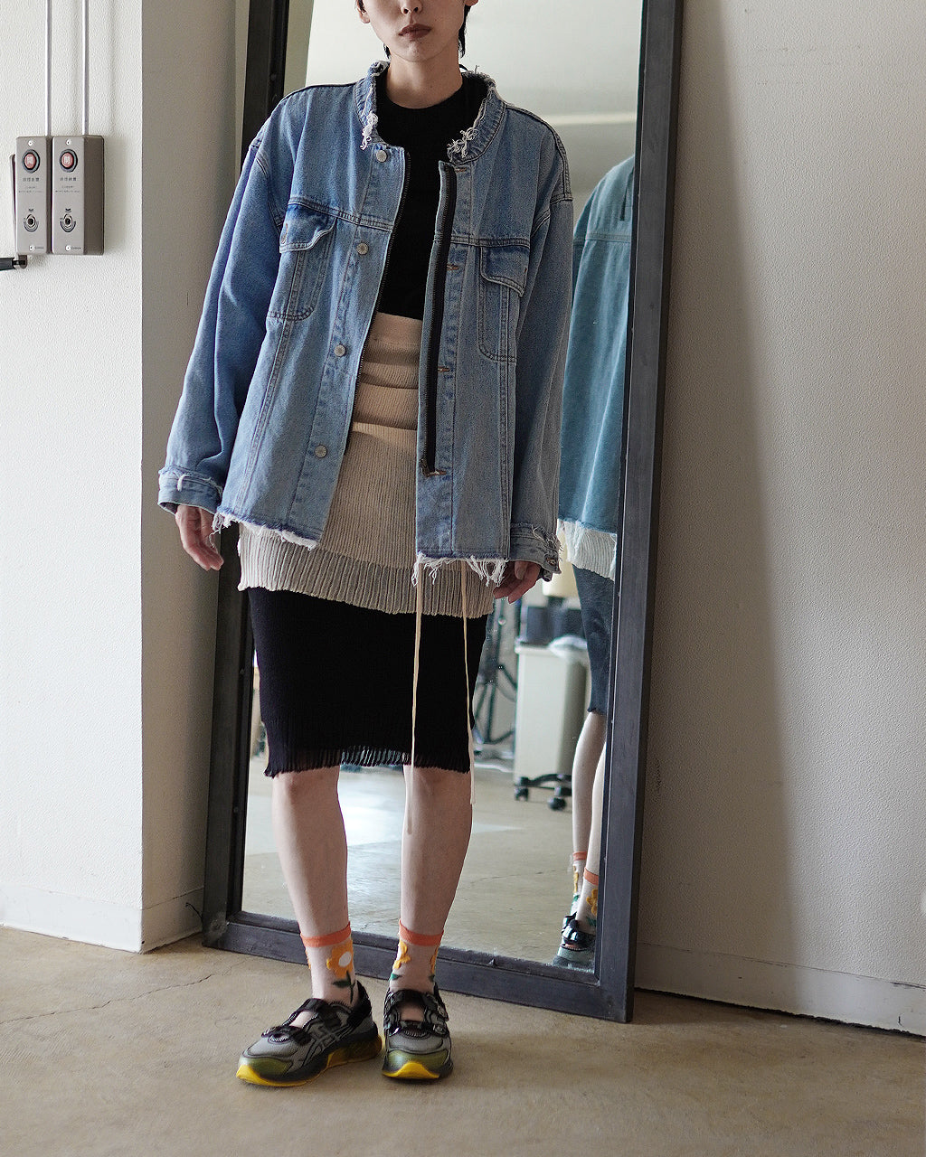 QUIITO ZIP BIG DENIM JACKET Q25A-J056