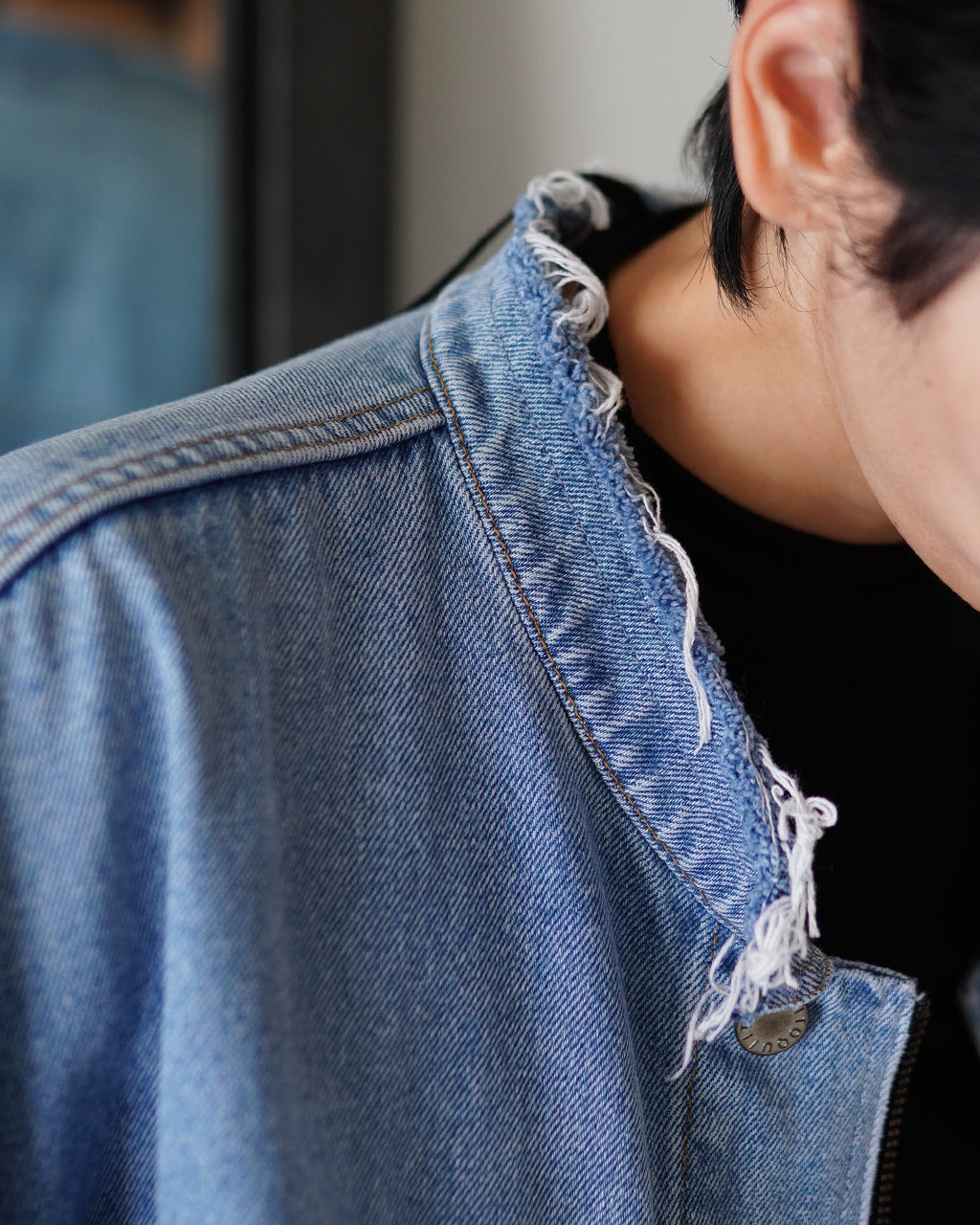QUIITO ZIP BIG DENIM JACKET Q25A-J056