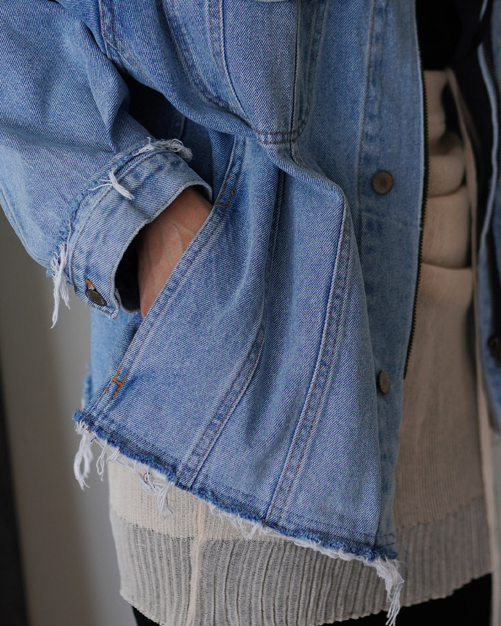 QUIITO ZIP BIG DENIM JACKET Q25A-J056