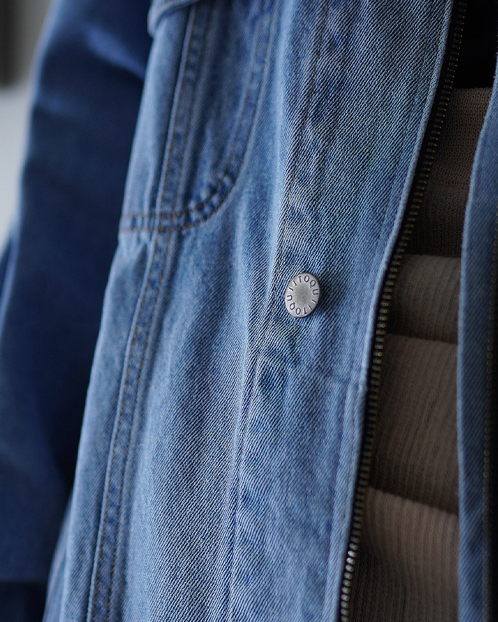 QUIITO ZIP BIG DENIM JACKET Q25A-J056