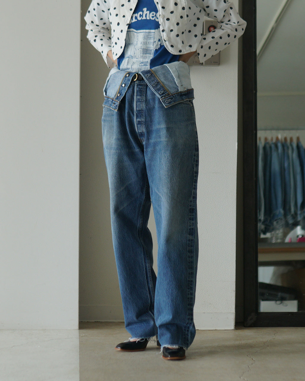 QUIITO W WAIST DENIM PANTS Q25A-T018