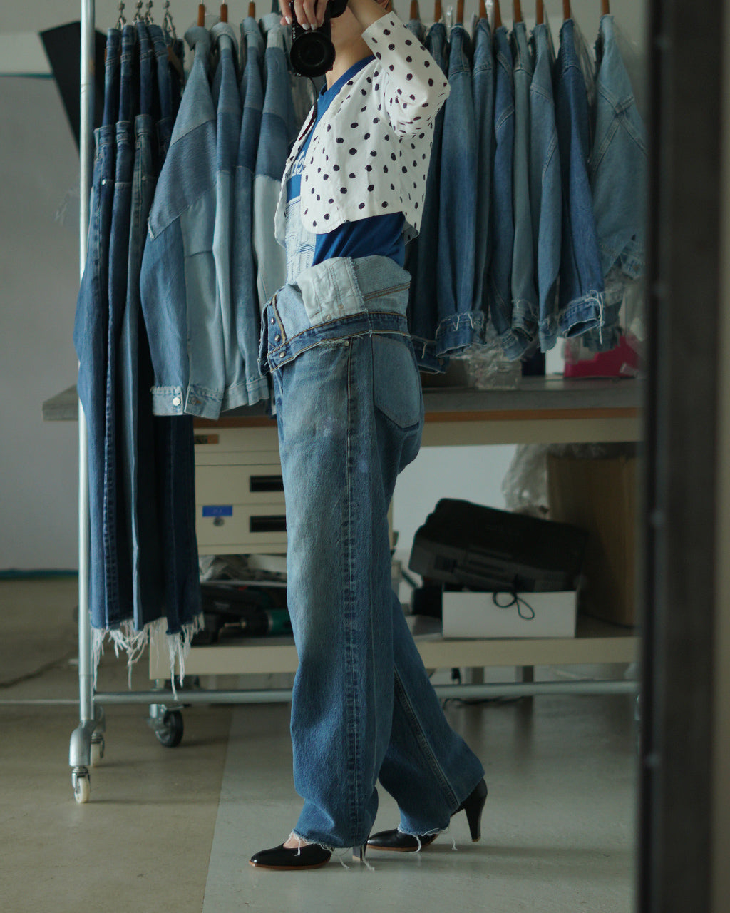 QUIITO W WAIST DENIM PANTS Q25A-T018