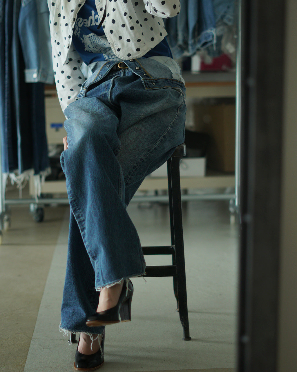 QUIITO W WAIST DENIM PANTS Q25A-T018