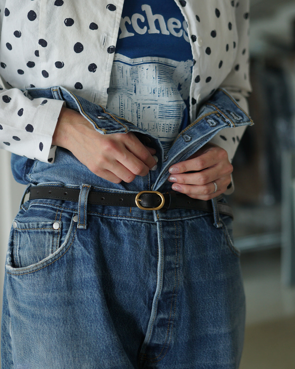 QUIITO W WAIST DENIM PANTS Q25A-T018