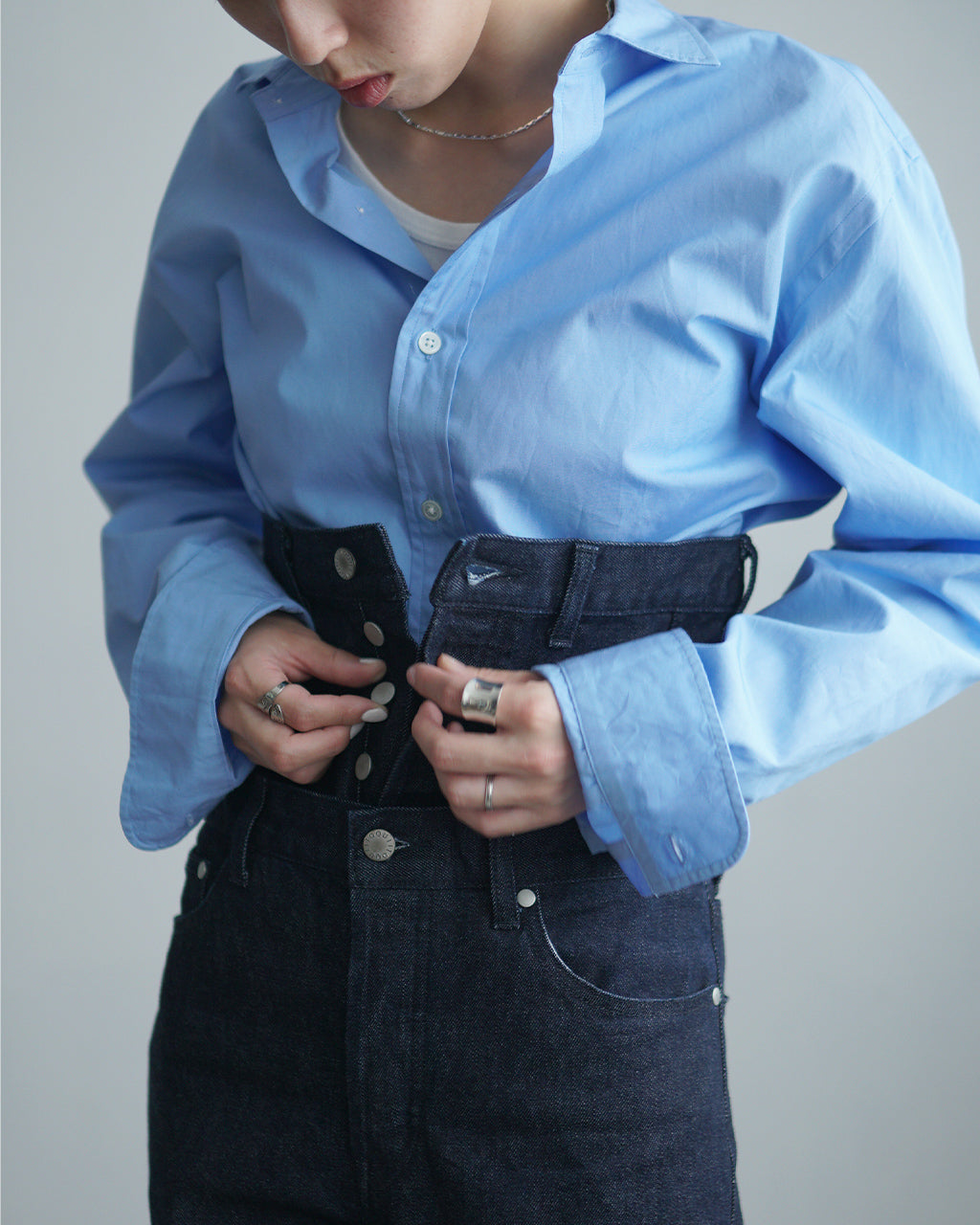 REDENIM W WAIST PANTS INDIGO Q25A-T035