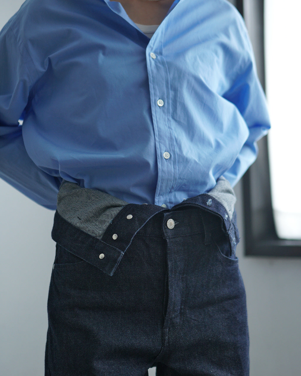 QUIITO REDENIM W WAIST PANTS INDIGO Q25A-T035