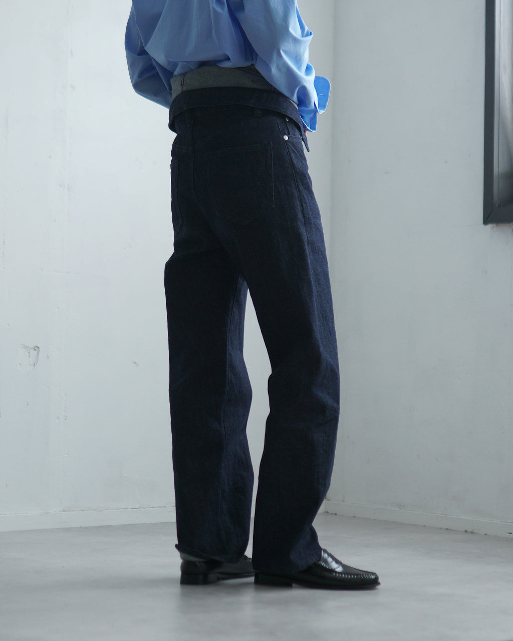 QUIITO REDENIM W WAIST PANTS INDIGO Q25A-T035