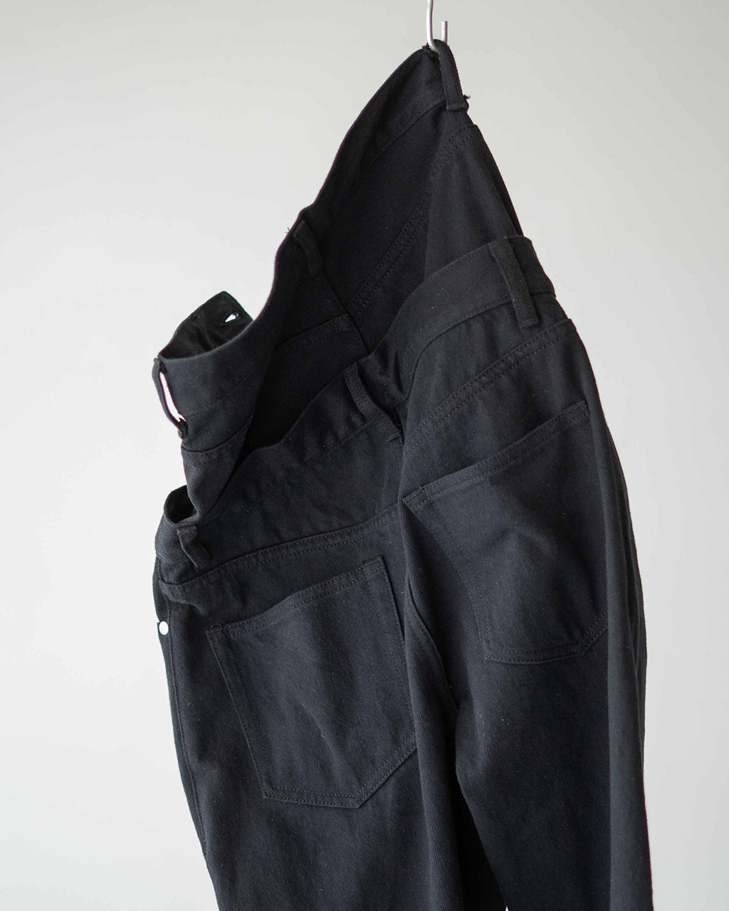 QUIITO REDENIM W WAIST PANTS BLACK Q25A-T035BK