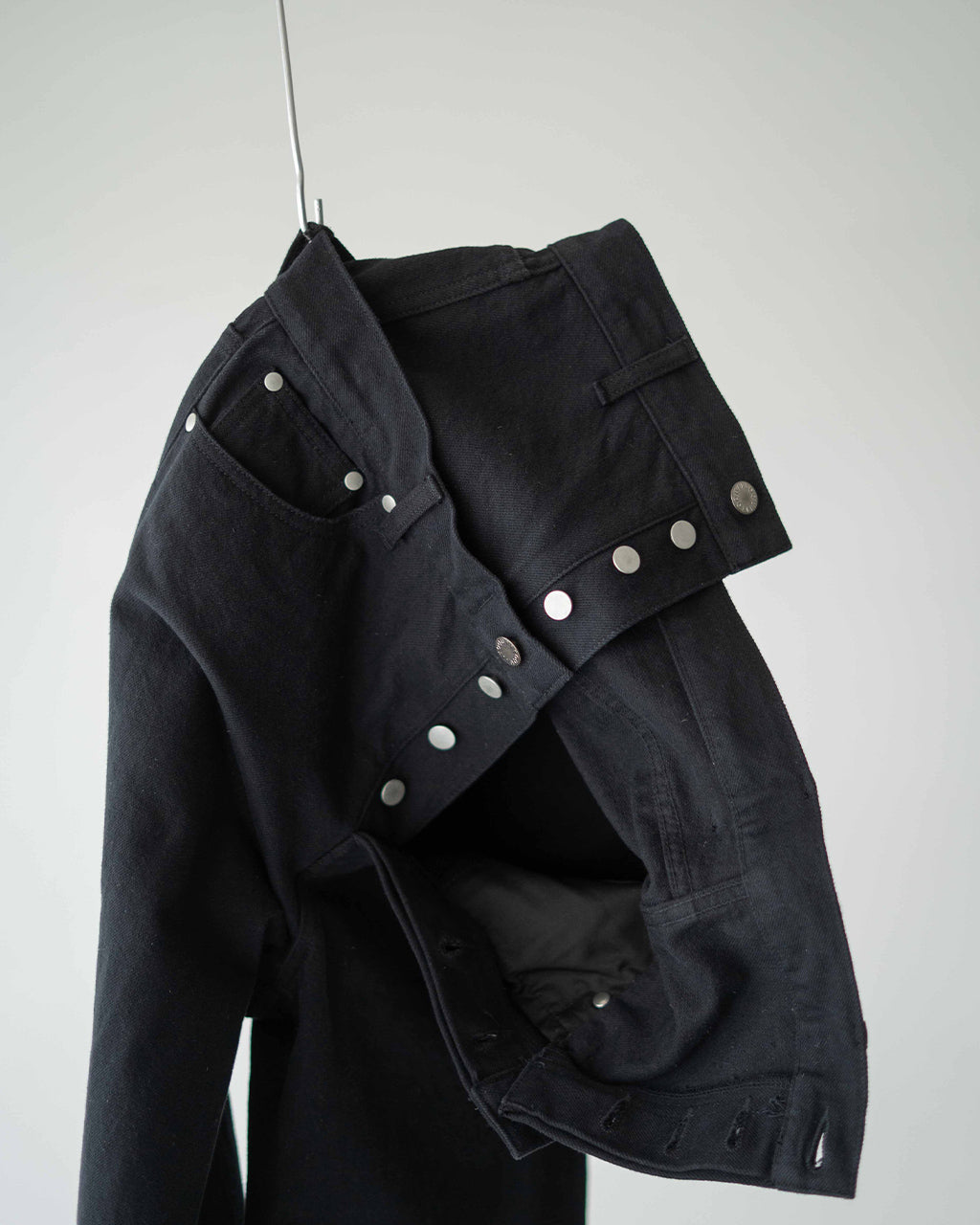 QUIITO REDENIM W WAIST PANTS BLACK Q25A-T035BK