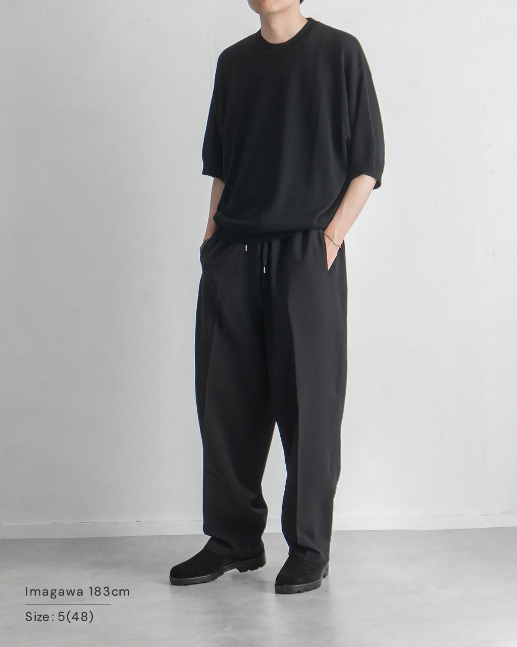 RAINMAKER 레인 메이커 반소매 니트 크루넥 스웨터 CREW-NECK S/S SWEATER RM251-018【무료우송】