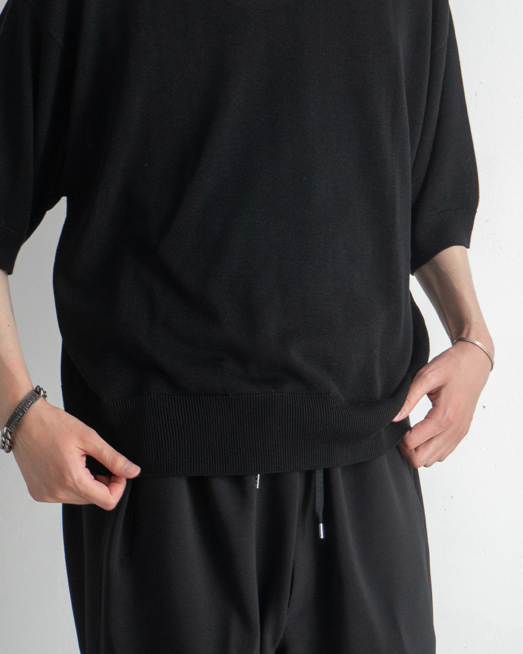 RAINMAKER 레인 메이커 반소매 니트 크루넥 스웨터 CREW-NECK S/S SWEATER RM251-018【무료우송】